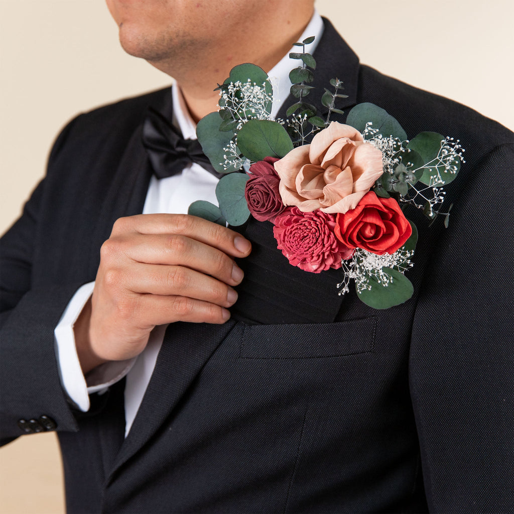 Luxe Velvet Groom's Pocket Boutonniere